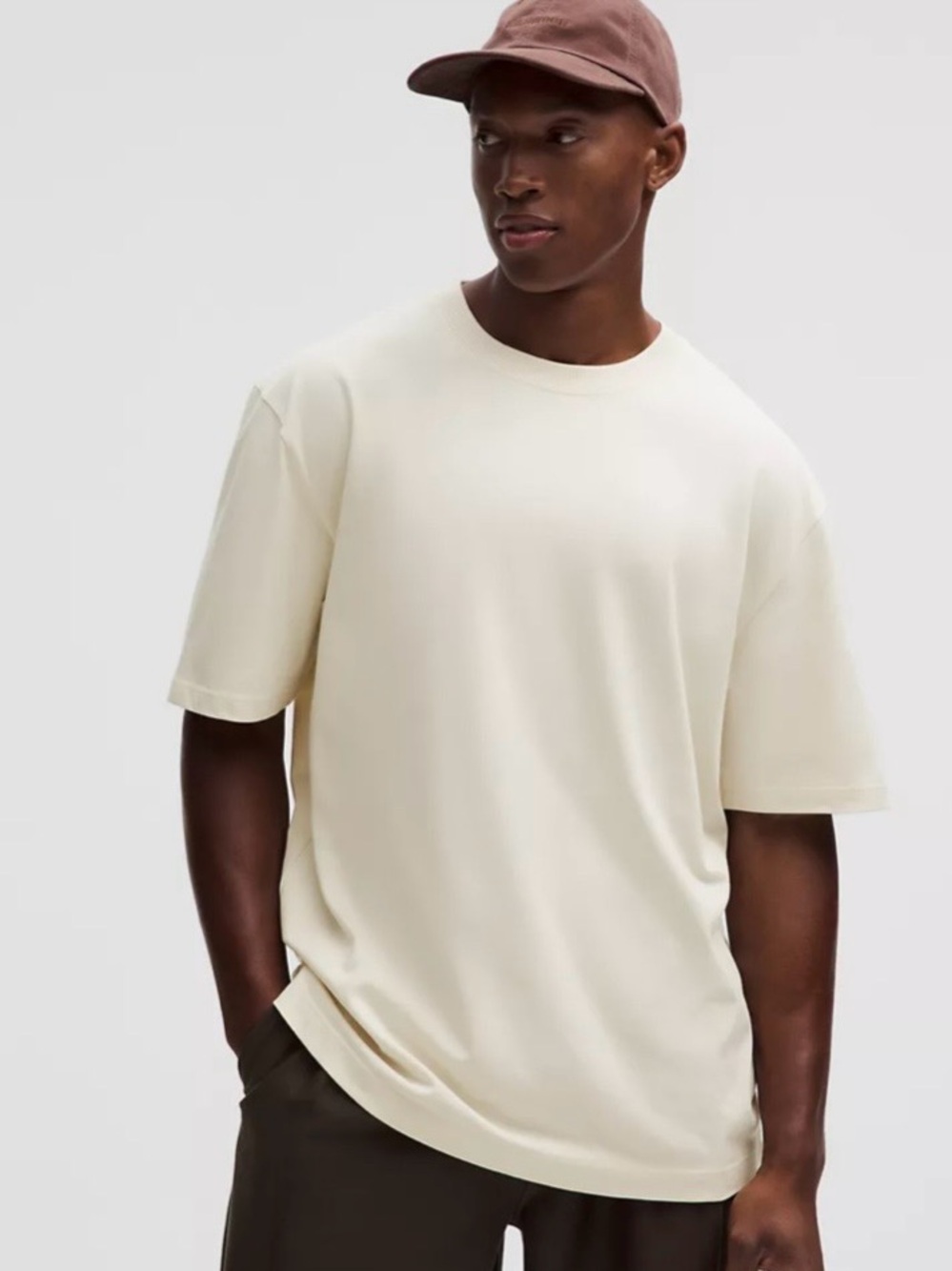 Men's. Heavyweight Cotton Jersey T-Shirt. Color. Light Ivory